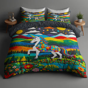 Unicorn Lovers Quilt Bed Set 05HUDT180125 - Blanket - GoDuckee