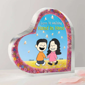 Personalized Gifts For Couple Heart Plaque 01OHMH051224DA - Shaped Plaques - GoDuckee