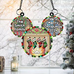 Personalized Gifts For Family Suncatcher Ornament Stocking Family Christmas 02XQMH200824 - Ornament - GoDuckee