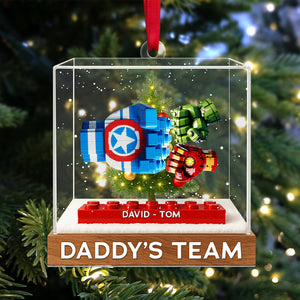 Daddy's Dream Team Personalized Christmas Gifts For Dad Acrylic Ornament 03ohtn110825 - Ornament - GoDuckee