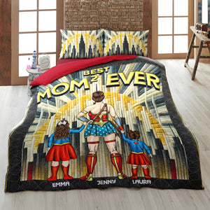 Personalized Gifts For Super Mom Quilt Bedding Set Special Line, Best Mom Ever 03TGLU130125TM - Blanket - GoDuckee