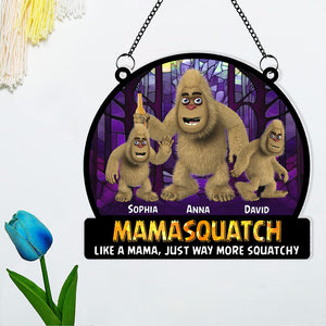 Personalized Gifts For Sasquatch Mom Suncatcher Window Hanging Ornament For Bigfoot Seekers 02qhtn240424 Mother's Day - Ornaments - GoDuckee