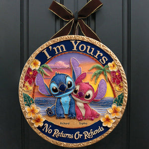 Blue Monster Fans Wood Sign - Personalized Gifts For Couple 03tgqn230525 - Wood Sign - GoDuckee