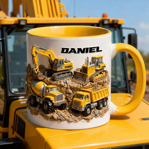 Construction Vehicles Coffee Mug - Personalized Gift For Truckers 06KILU130126 - Coffee Mug - GoDuckee