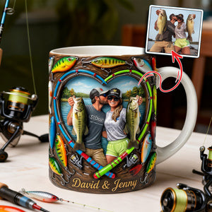 Fishing Couples Coffee Mug - Custom Photo Gifts For Couples 03hulu200126 - Coffee Mug - GoDuckee