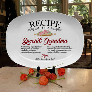 Recipe For A Special Grandma Personalized Resin Plate, Gift For Grandma - Resin Plate - GoDuckee