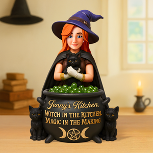 Kitchen Witch Acrylic Plaque - Personalized Gifts For Witches 01ohpu170625 - Shaped Plaques - GoDuckee