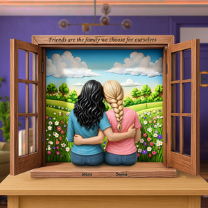 Friends Are The Family We Choose Acrylic Plaque - Personalized Gifts For Besties 01QHLU280525 - Shaped Plaques - GoDuckee