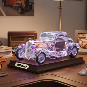 Hot Rod Car Acrylic Plaque – Personalized Gifts For Hot Rod Lovers 07kilu161225 - Shaped Plaques - GoDuckee