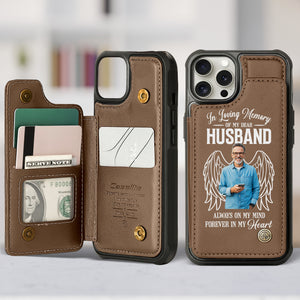 Custom Photo Gifts For Mom Leather Flip Wallet Phone Case 03xqtn210225 In Loving Memories Of My Dear Husband - Phone Case - GoDuckee