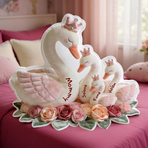 Mother Swan Love Her Baby Custom Shape Pillow - Personalized Gifts For Moms 04pglu160326 - Pillow - GoDuckee