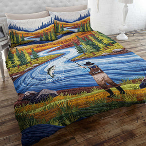 Fisherman Quilt Bedding Set Special Line Personalized Fishing Gifts 04PGDT280625 - Bedding Set - GoDuckee