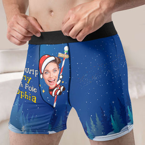 Custom Photo Gift For Couple, Let's Jump On My North Pole Man Boxer 02TOLU211024 - Boxer Briefs - GoDuckee