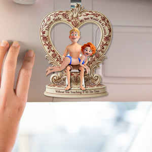 Naughty Couple Car Visor Clip - Personalized Gifts For Couple 03ohqn181225 - Car Visor Clip - GoDuckee