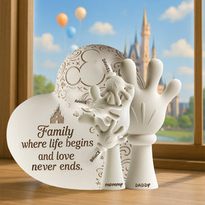 Holding Hands Family Acrylic Plaque - Personalized Gifts For Family 03OHLU270525 - Shaped Plaques - GoDuckee