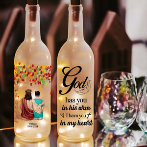 Personalized Gift For Christian Bottle Lamp God Has You In His Arm 04HULU240225TM - Bottle Lamp - GoDuckee