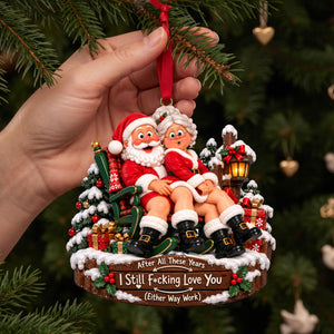Old Couple, Same Naughty Love Ornament - Personalized Christmas Gifts For Couple 07nalu161026