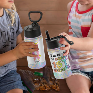 Kid Is Ready To Crush Grade, Back To School, Personalized Kid Tumbler, Perfect Gifts For Kid - Kid Tumbler - GoDuckee