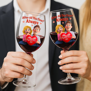 Together Forever Drinking Glass - Personalized Gifts For Couple 01huqn261125 - Glass - GoDuckee