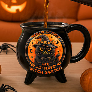 Cat Witch Mode Cauldron Mug, Personalized Gifts For Witch And Cat Lovers 01qhta210825 - Cauldron Mug - GoDuckee