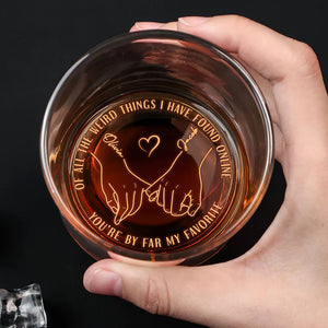 Personalized Gifts For Couple Engraved Whiskey Glass 03ACQN190624 - Drinkware - GoDuckee