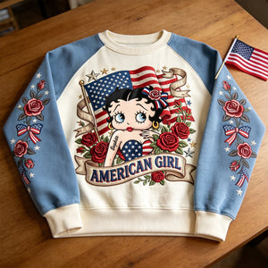 American Girl Sweatshirt - Personalized Gifts For Her 01patn130326-Homacus