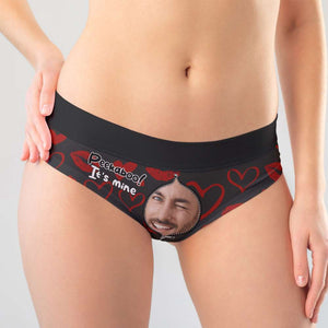 Peekaboo ! It's Mine, Personalized Couple Boxer Briefs, Gifts For Him Gifts For Her - Boxer Briefs - GoDuckee