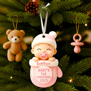 Baby First Christmas Ornament Personalized Gifts For Kids 03PGDT120825 - Ornament - GoDuckee