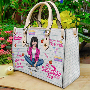 Personalized Gifts For Teacher Leather Bag My Job Is Teacher 01NAMH010224HH - Leather Bags - GoDuckee
