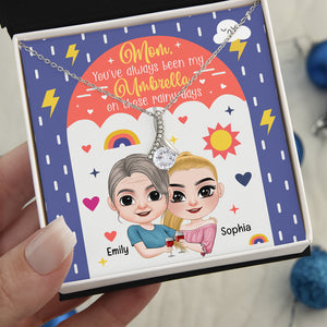 Mom You 've Always Been My Umbrella On Those Rainy Days-Personalized Alluring Beauty Necklace- Gift For Mom- Mom Necklace - Jewelry - GoDuckee