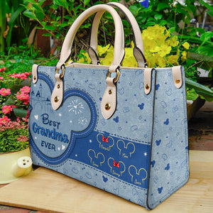 Personalized Gifts For Grandma Leather Bag Best Grandma Ever 06QHTN090124 - Leather Bag - GoDuckee
