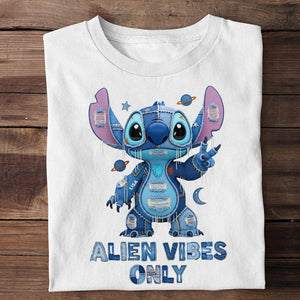Blue Alien Shirt Personalized Gifts for Fans 03OHDT280525 - Shirts - GoDuckee