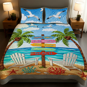 Beach Summer Quilt Bedding Set Special Line - Gift For Beach Lovers 09PGLU150725 - Blanket - GoDuckee