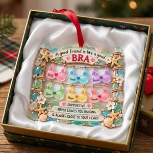 Besties Bra Acrylic Ornament - Personalized Gifts For Besties 01natn161026 - Ornament - GoDuckee