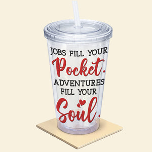 Best Travel Girls, Personalized 16oz Acrylic Tumbler, Gifts For Travel Girls, Gifts For Travel Lovers - Tumbler Cup - GoDuckee