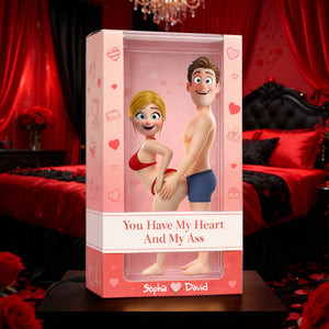Cheeky Couple Acrylic Plaque - Personalized Gifts For Couple Valentine Plaque 07OHLU230126 - Shaped Plaques - GoDuckee