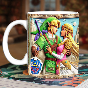 Personalized Gift For Game Loving Couple White Mug, Adventurer & His Princess 04QHDT231224 - Coffee Mug - GoDuckee