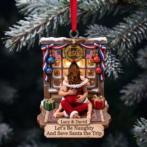 Naughty Couple Celebrate America 250th Anniversary Acrylic Ornament - Personalized Gifts For Couples 02hulu220826