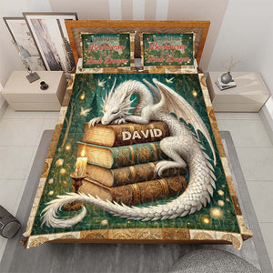 Personalized Gifts For Book Lovers Dragon Quilt Bedding Set Special Line 03xqtn080125 I'm Not A Bookworm I'm A Book Dragon - Blanket - GoDuckee