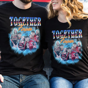 Together Forever, Custom Couple Photo Bootleg Shirt, Gift For Couple, Valentine's Gifts - Shirts - GoDuckee