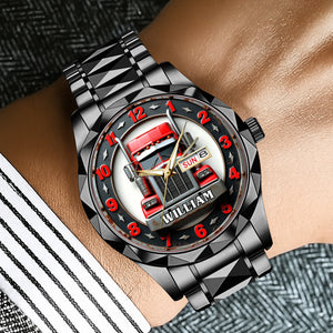 Trucker's Pride - Men's Watch Personalized Gifts for Truckers 03HUDT240725 - Men's Watch - GoDuckee