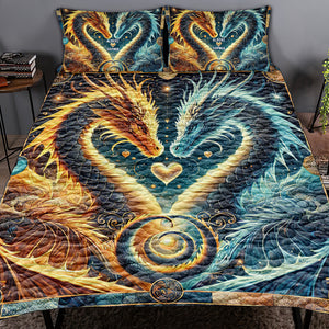 Personalized Gifts For Dragon Couple Lovers Quilt Bedding Set Special Line - Blanket - GoDuckee