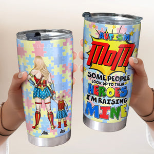 Personalized Gifts For Autism Mom Tumbler I'm Raising My Hero 02TOLU250225PA - Tumbler Cup - GoDuckee