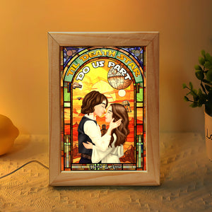 Personalized Gifts For Couple Light Frame Till Death 01qhpu060224pa - Canvas Print - GoDuckee