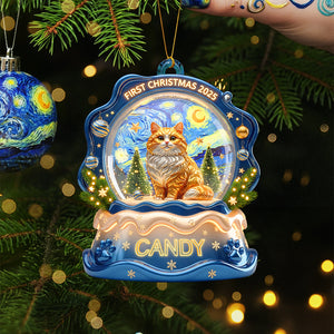 Slay Cat Christmas Ornament Personalized Gifts For Cat Lovers 04TGTA230825-Homacus