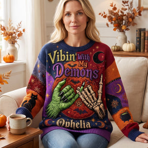 Witch Ugly Sweater - Personalized Gifts For Halloween 02huqn120826 - AOP Products - GoDuckee