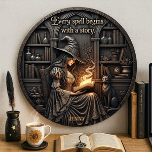Spooky Metal Sign Personalized Gifts For Witch Lovers 02pgtn180725 - Metal Signs - GoDuckee