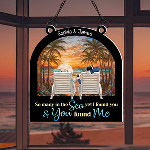 Personalized Gifts For Couple Suncatcher Ornament 01pgdc080824tm - Ornament - GoDuckee