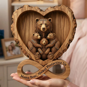 Mama Bear Acrylic Plaque - Personalized Gifts For Mother 07hyqn300126 - Shaped Plaques - GoDuckee