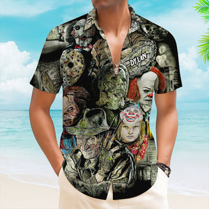 Horror Hawaiian Shirt Personalized Gifts For Movie Fans 04ACDT110625 - Hawaiian Shirts - GoDuckee